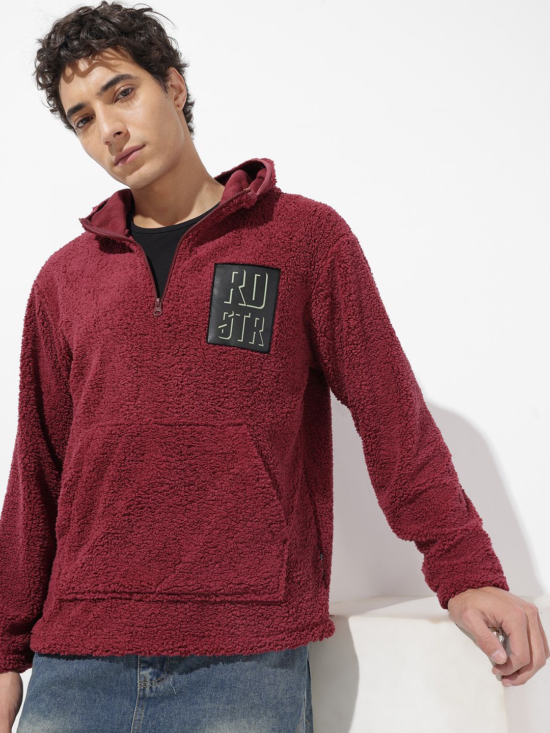 The Roadster Life Co. Applique Hooded Relaxed Fit Sweatshirt-picture-15
