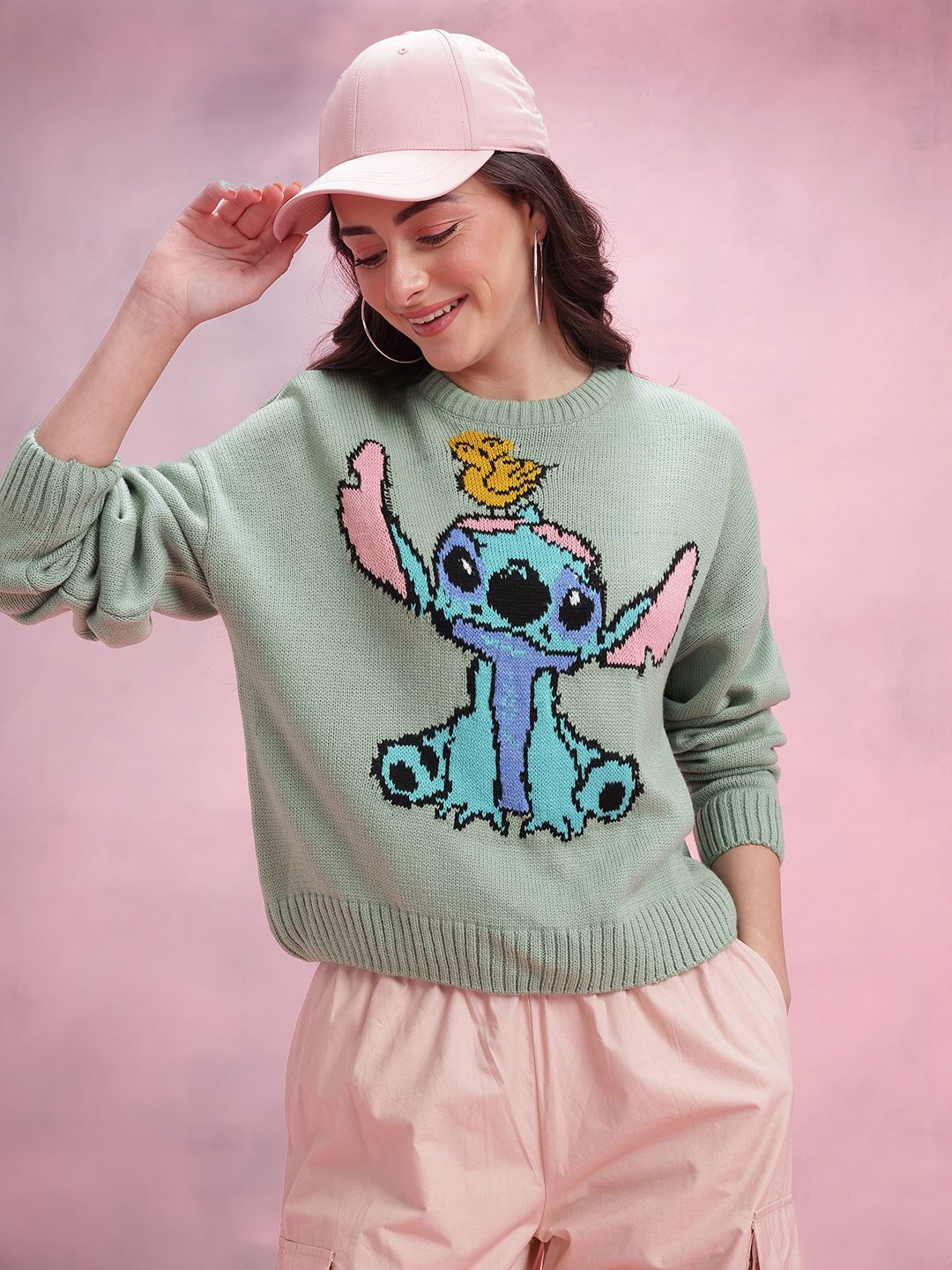 DressBerry Animal Cable Knit Self Design Pullover-picture-18