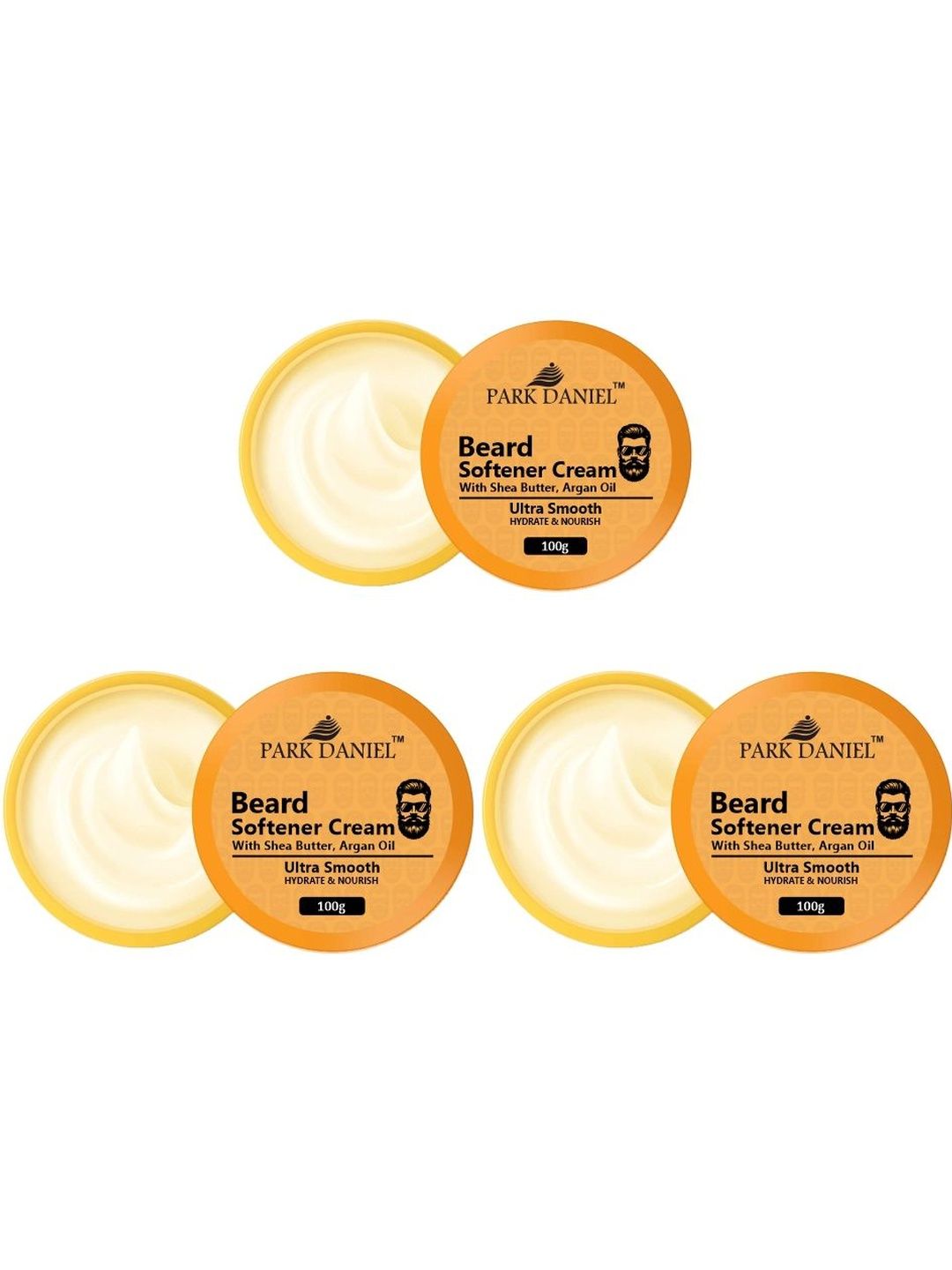 Park Daniel Set Of 3 Beard Softener Cream With Shea Butter & Argan Oil - 100 g Each-image-5