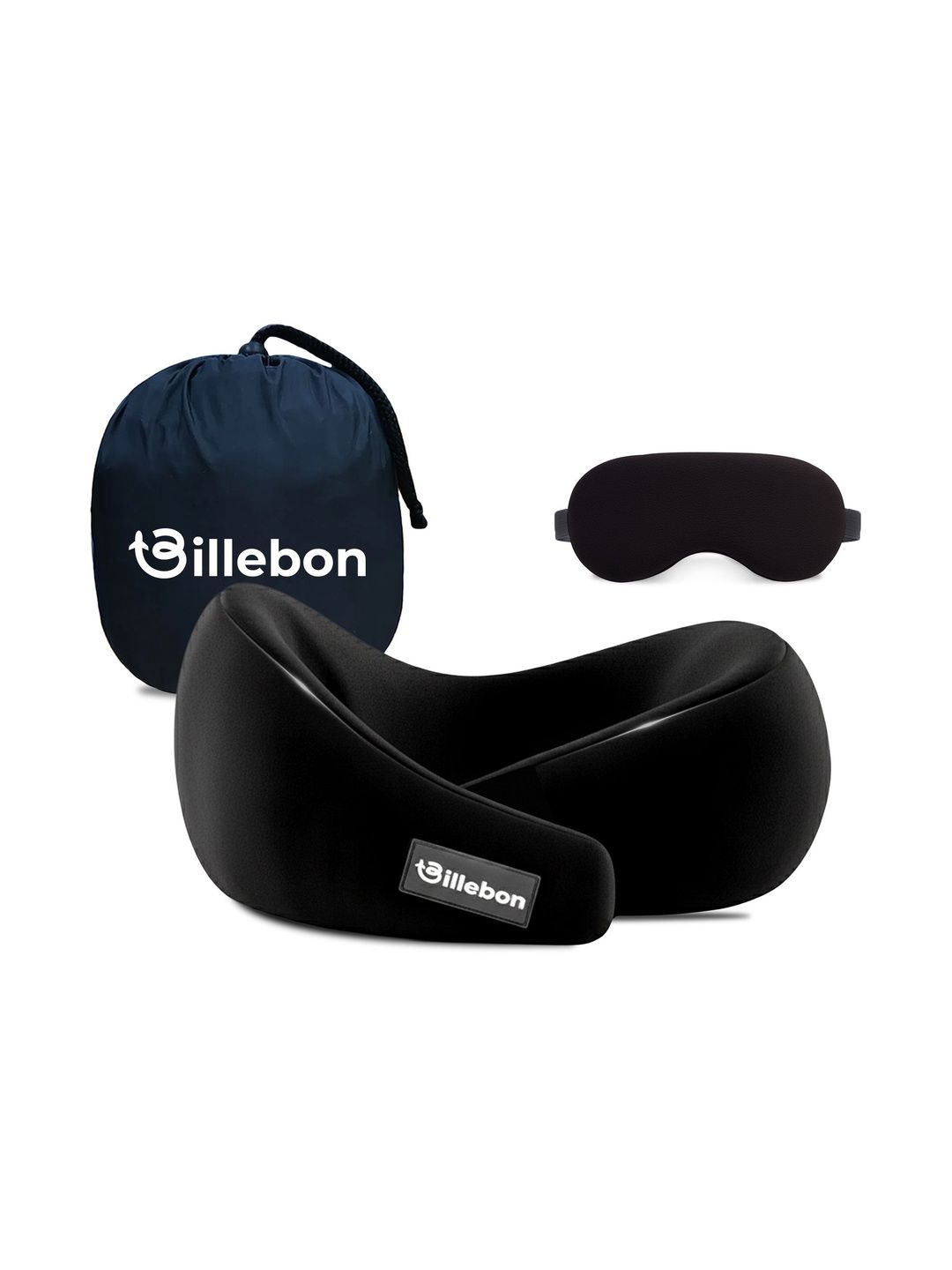 BILLEBON Black Memory Foam Filled Gel Core Pillow With Adjustable Velcro Straps-image-37
