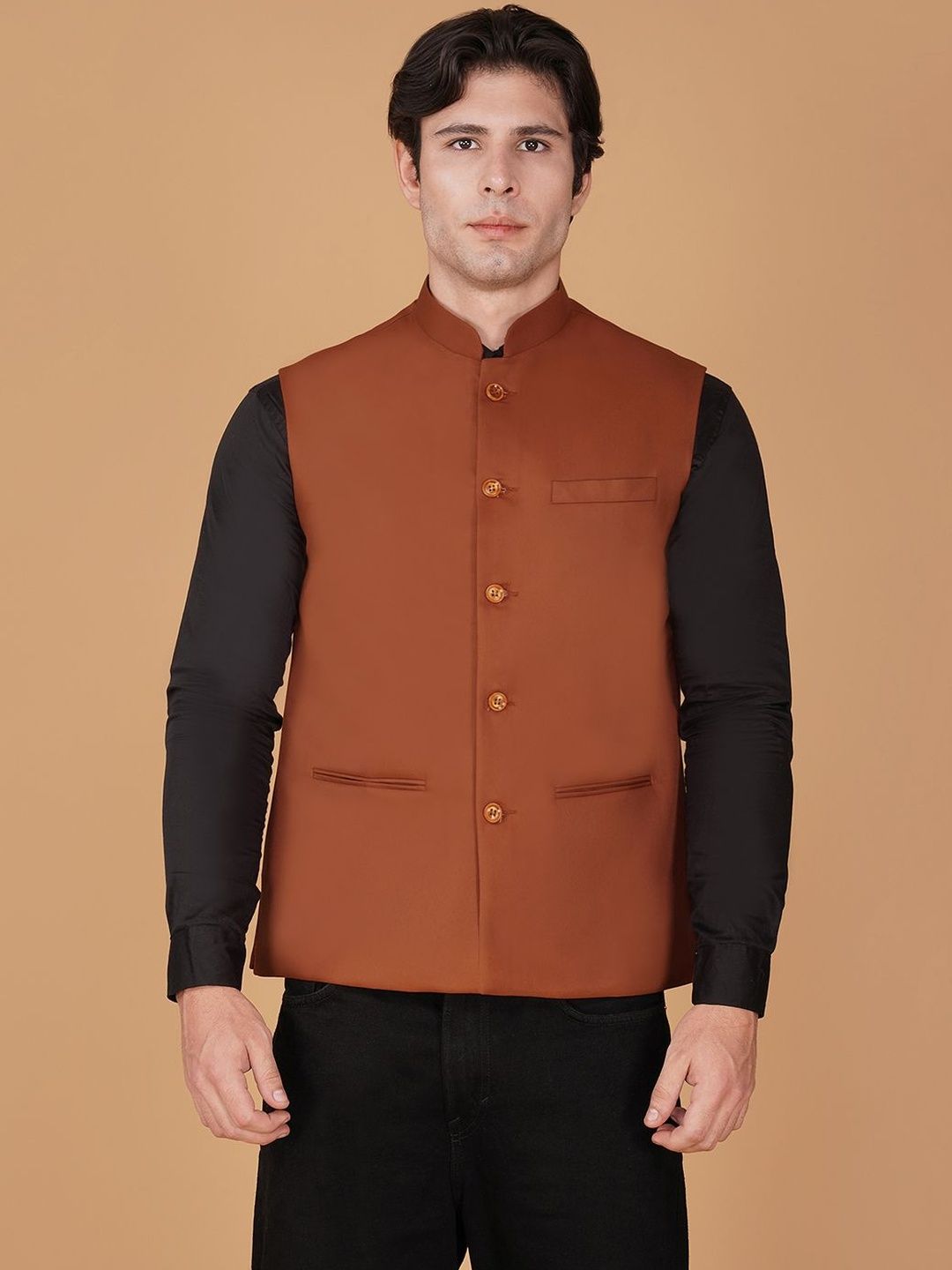 Vastraa Fusion Pure Cotton Nehru Jackets-image-12