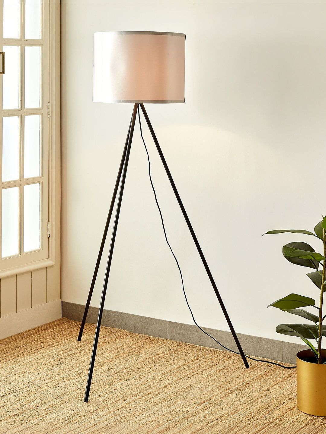 Home Centre Melody Kia Black & Grey Cylinder Floor Lamps-image-37
