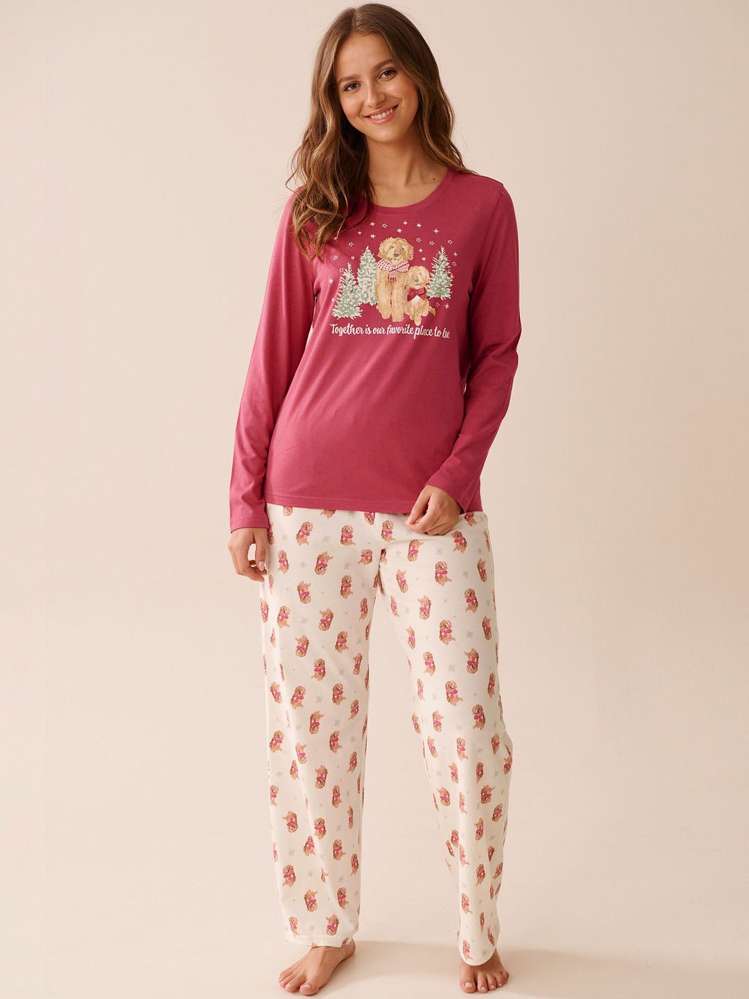 La Vie en Rose Men Printed Maxi Nightdress-picture-11