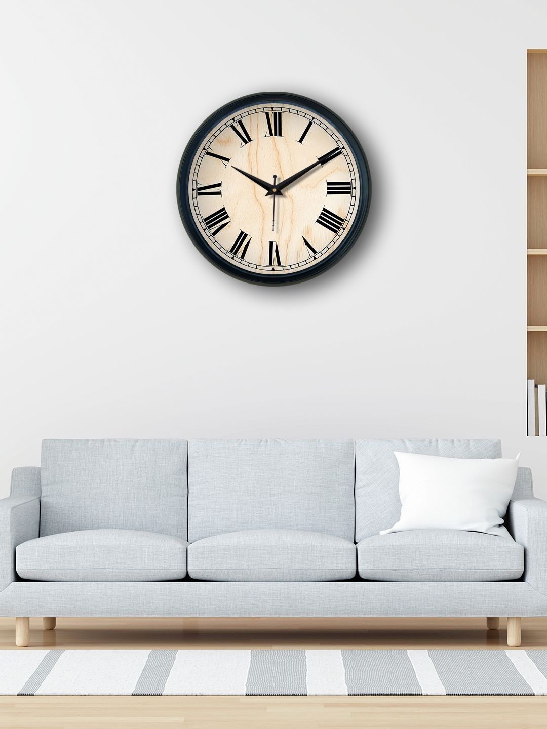 OLIVE TREE Black & Black Contemporary Wall Clock-image-28