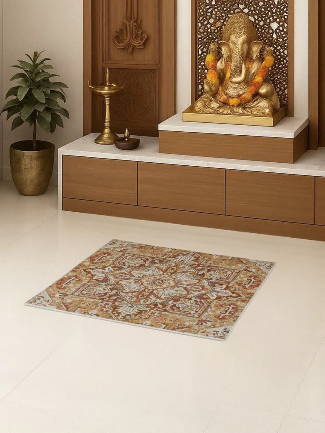 Kaleen India Brown & Beige Printet Lightweight Prayer Mats-picture-25