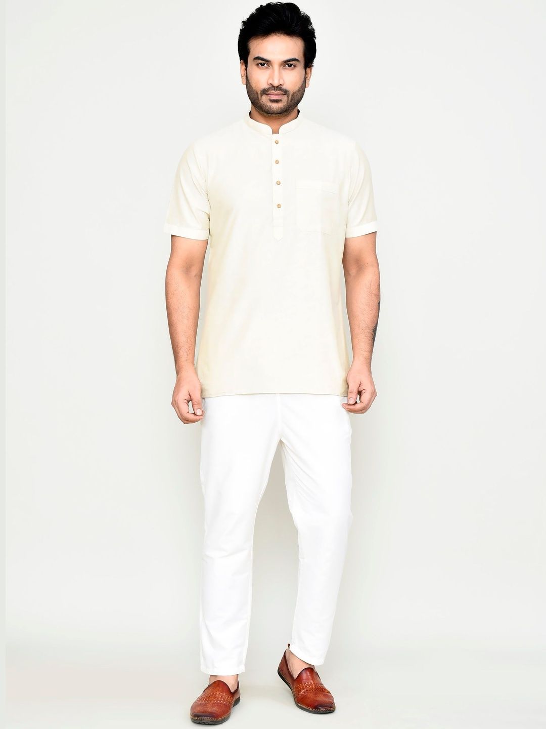 HERE&NOW Men Jacquard Kurta-picture-12