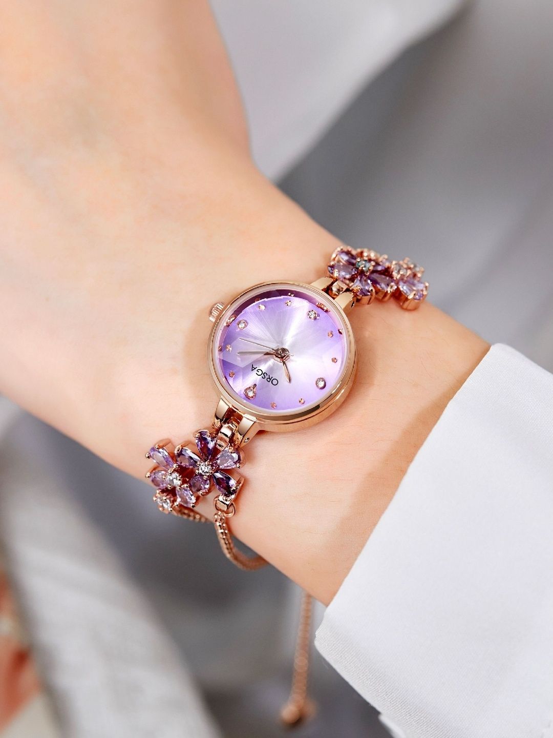 ORSGA Women Dial & Bracelet Style Straps Analogue Watch OL_9296_FLEUR_L1GHT_PRPLE-picture-39