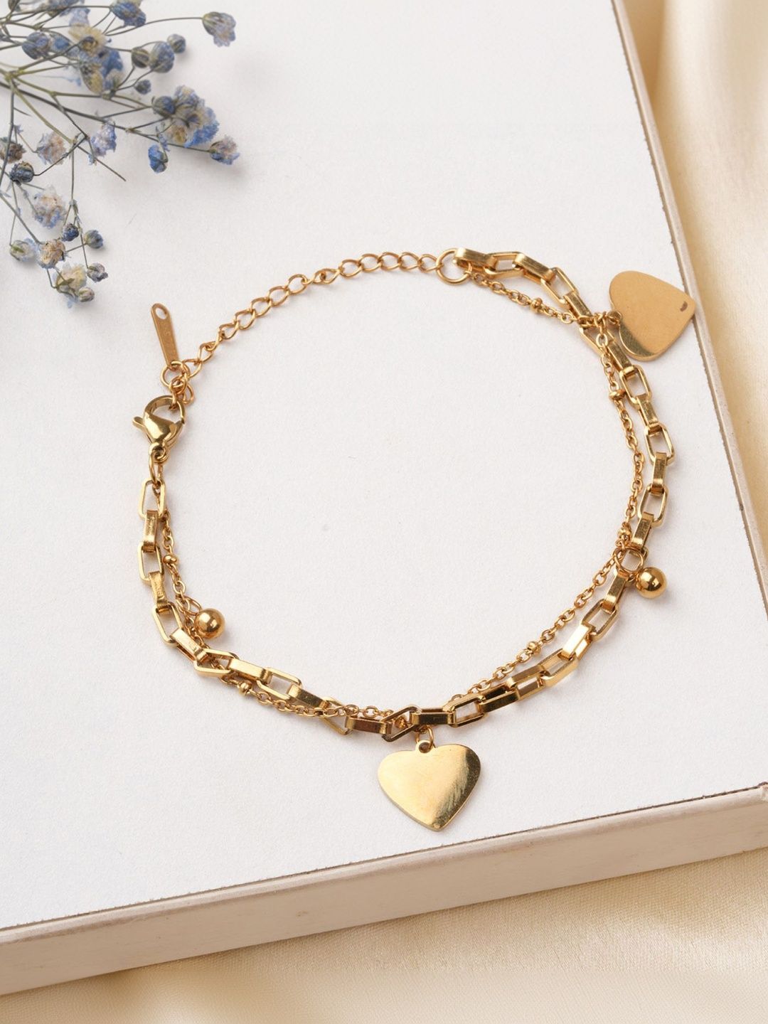 PALMONAS Women Gold-Plated Charm Bracelet-picture-10