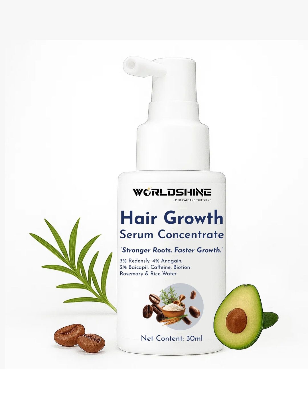 WORLDSHINE Hair Growth Serum With Biotin & Rosemary - 30 ml-picture-40