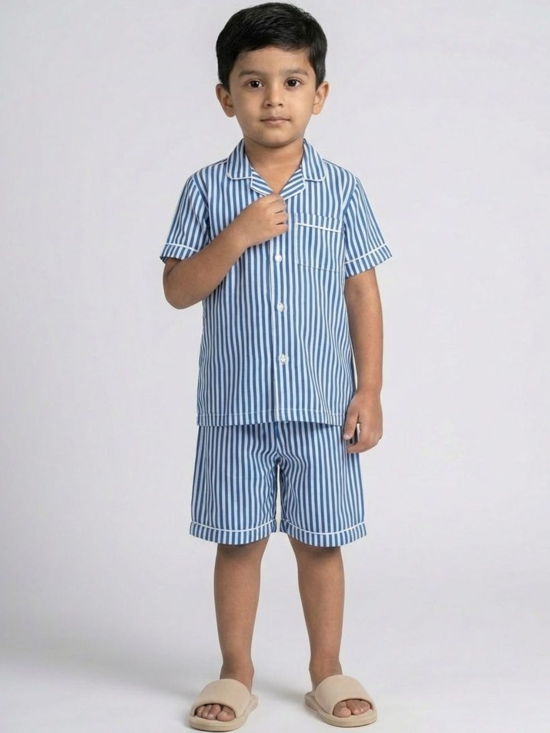 Biglilpeople Boys Striped Night suit-picture-58