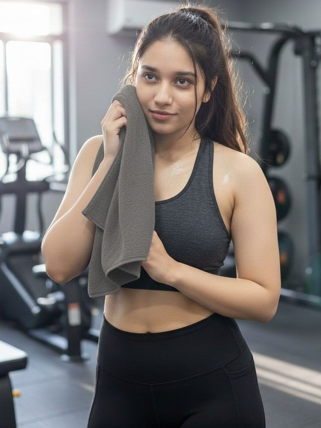 ZEDFIBER 2-Pcs Grey Terry Cotton 400 GSM Regular Face Towels-picture-31