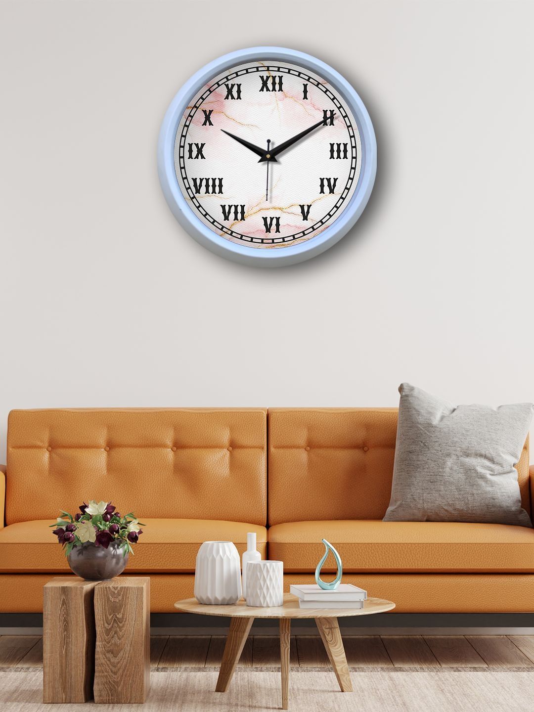 OLIVE TREE White & White Printed Contemporary Wall Clock-picture-11