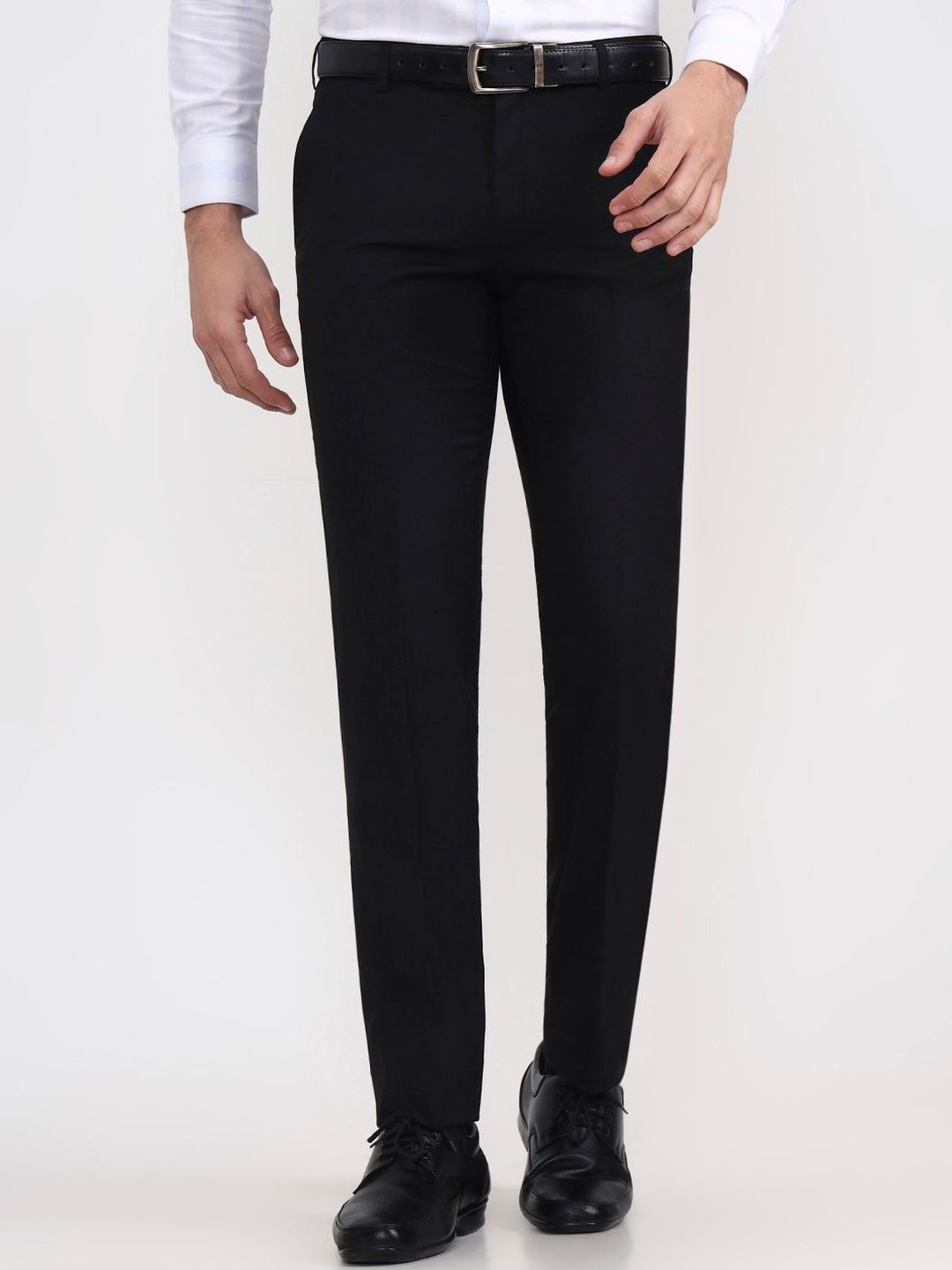 JADE BLUE Men Slim Fit Wrinkle Free Trousers-picture-10