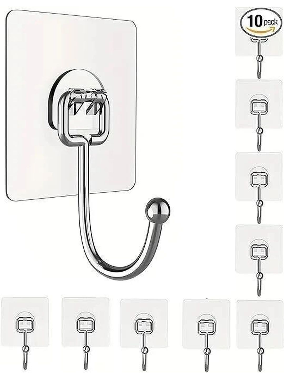 REDCARP 10-Pcs Transparent Rubber Hooks and Holders-image-3