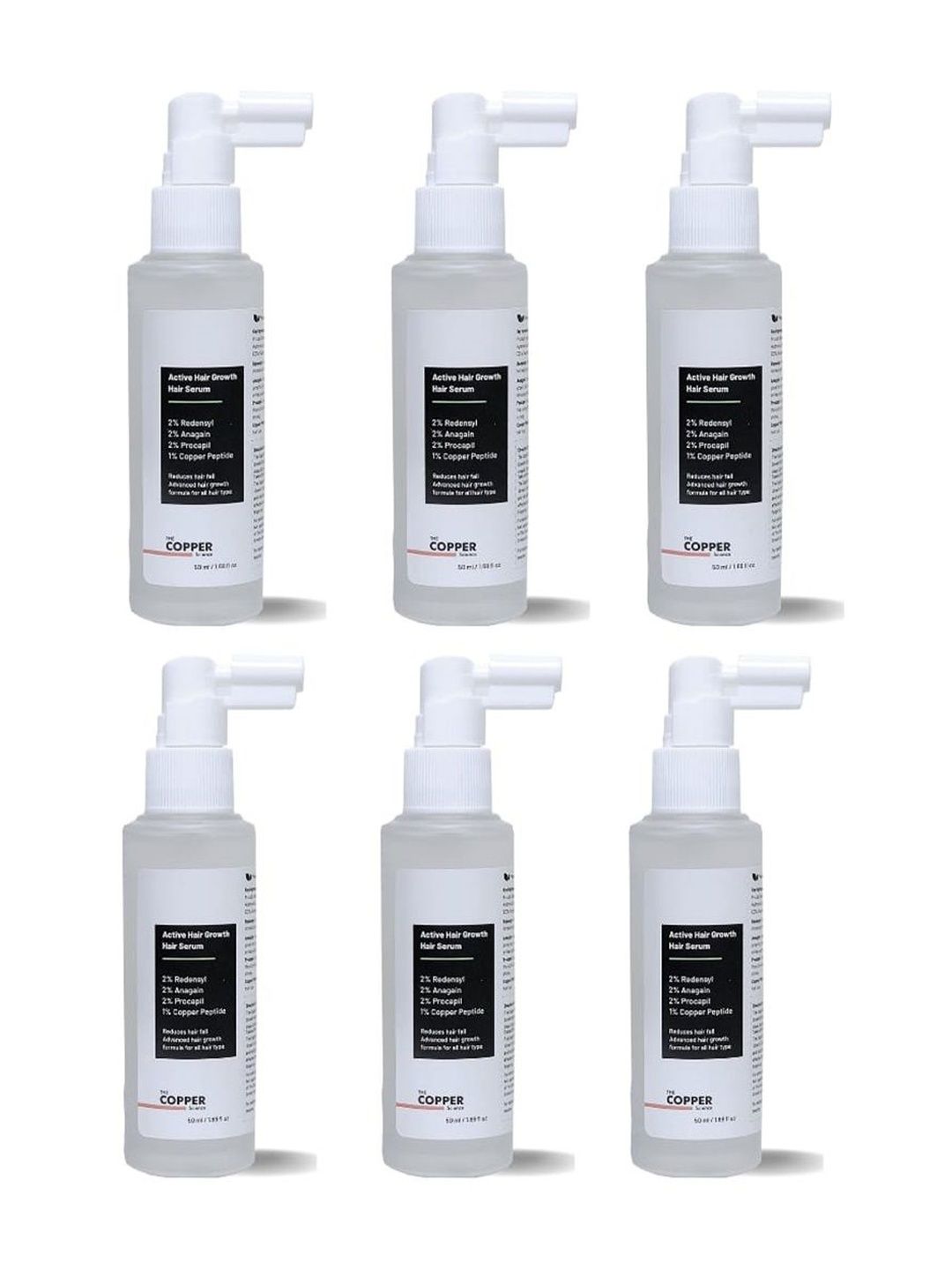 THE COPPER SCIENCE Set Of 6 Active Hair Growth Hair Serum With Damaged Hair - 50 ml Each-image-8