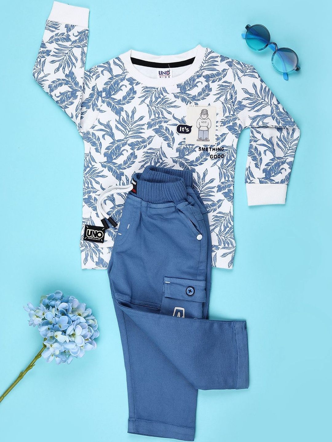 V-Mart Boys Printed T-shirt with Trousers-picture-44