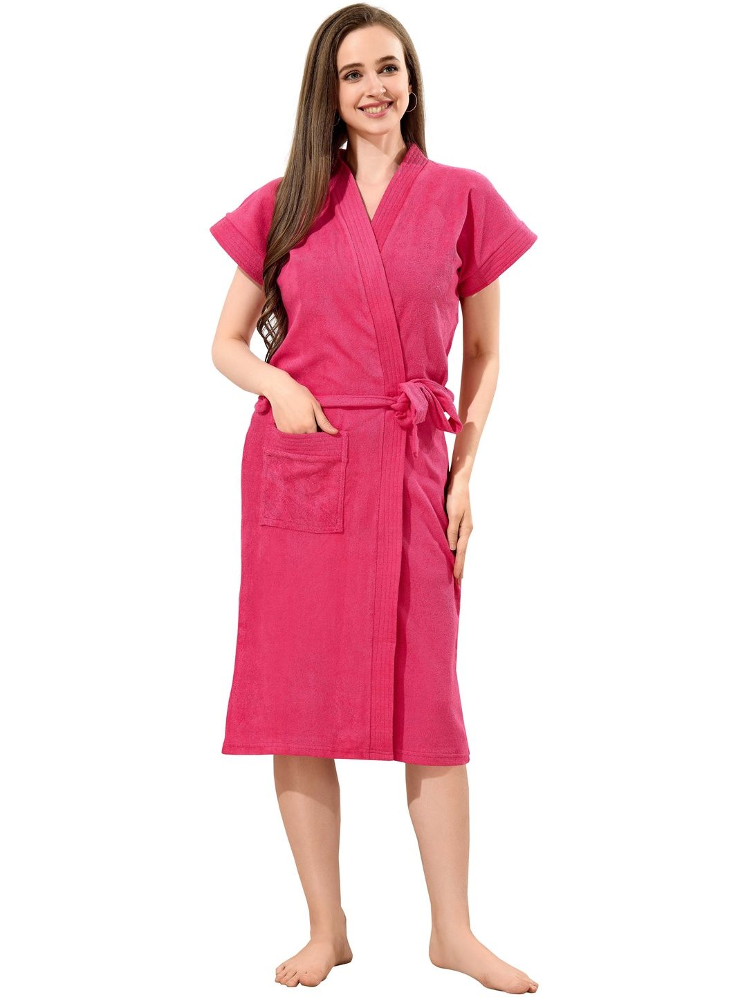 GEMINI Cotton Midi Bath Robe-image-20