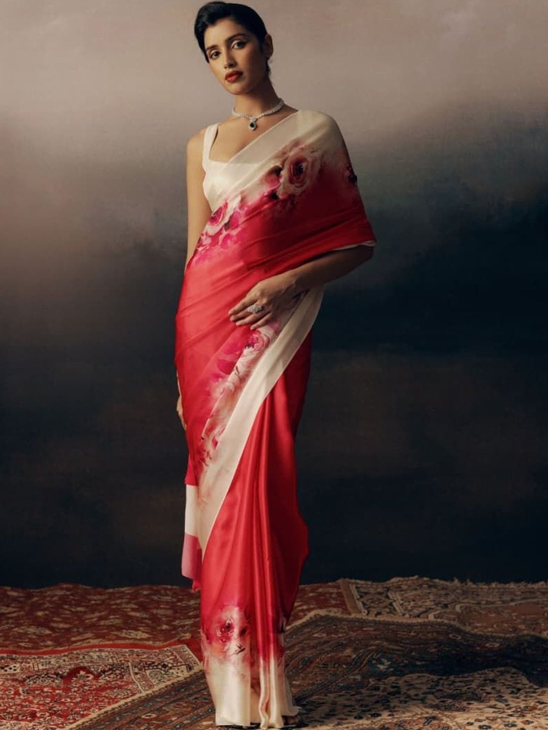 KALINI Floral Satin Designer Saree-picture-34