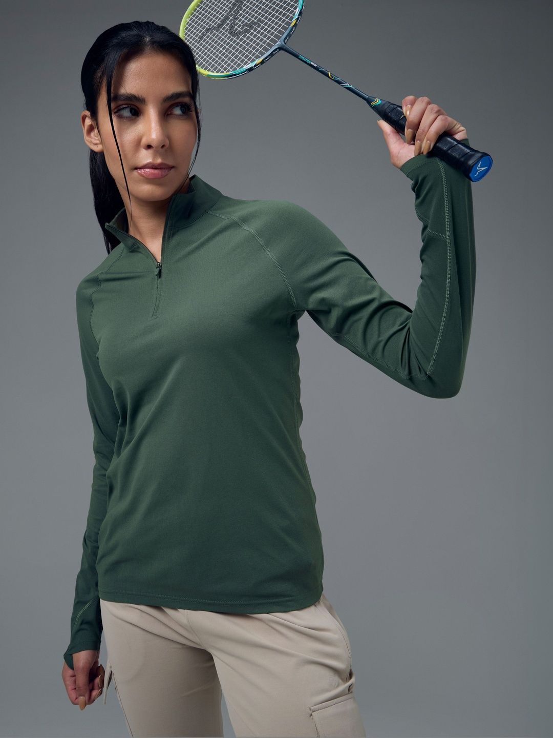 Technosport Women High Neck Antimicrobial Slim Fit T-shirt-picture-24