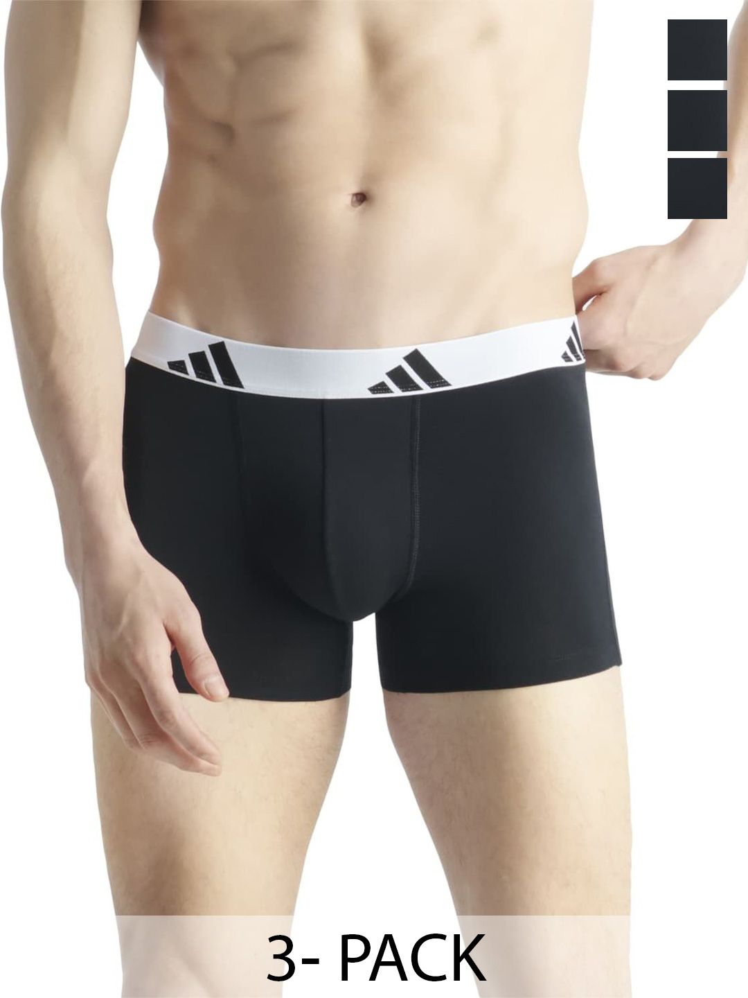 ADIDAS Pack Of 3 Cotton Trunks-image-4