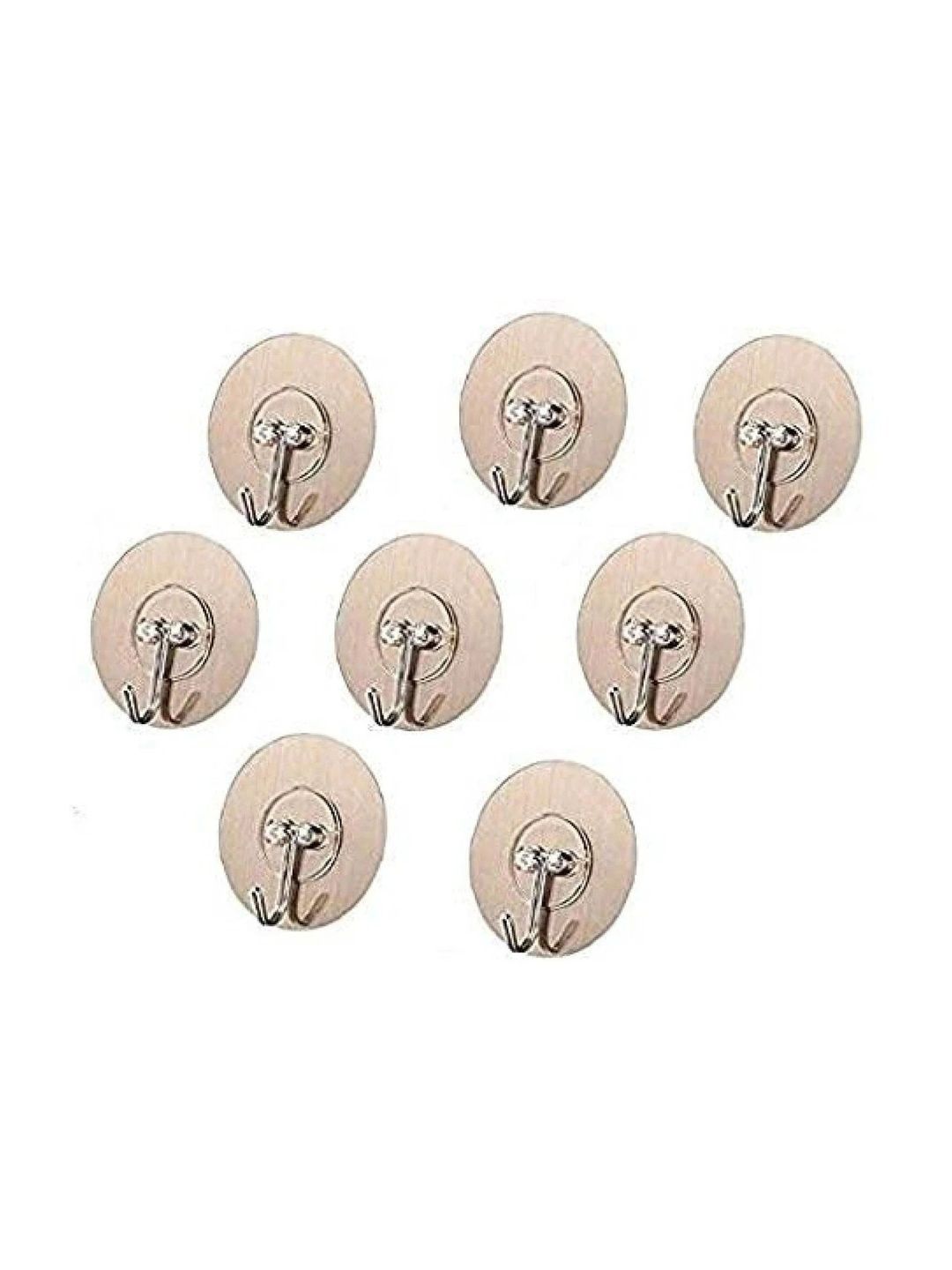REDCARP 8-Pcs White & Brown Hooks and Holders-image-5