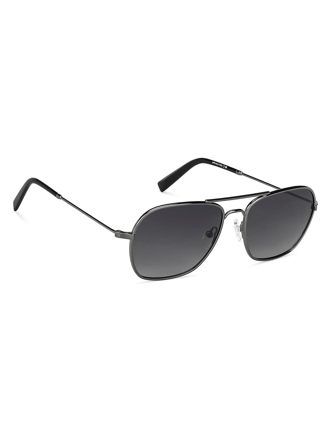 John Jacobs Unisex Grey Lens & Gunmetal-Toned Aviator Sunglasses with-picture-56