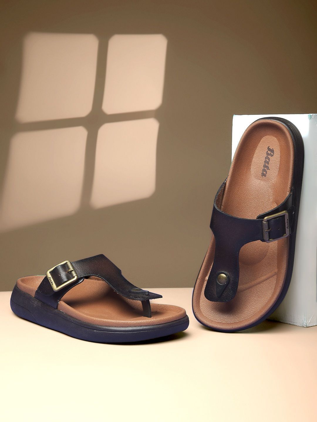 Bata Men Open Toe Flats-image-8