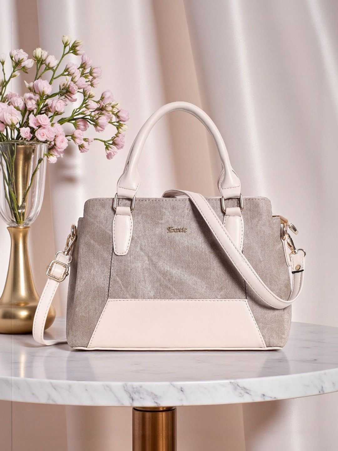Exotic Colourblocked PU Structured Handheld Bag-picture-16