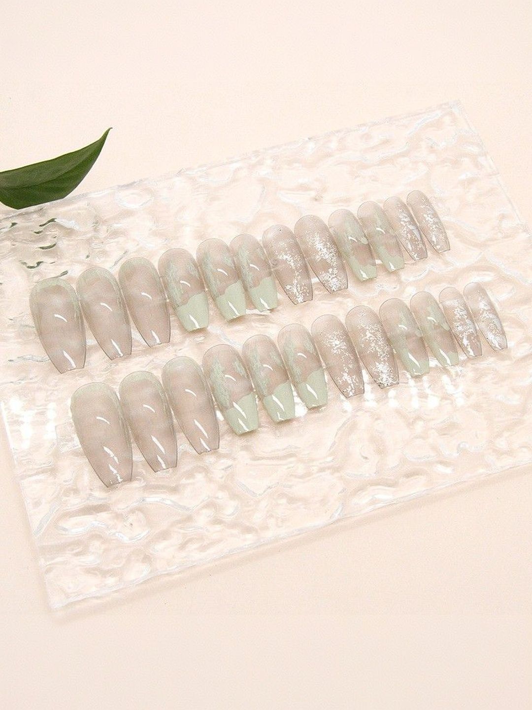 STYFY Set Of 24 Reusable Press On Artificial Nails With Glue & Manicure Kit - Nude Jade-picture-21