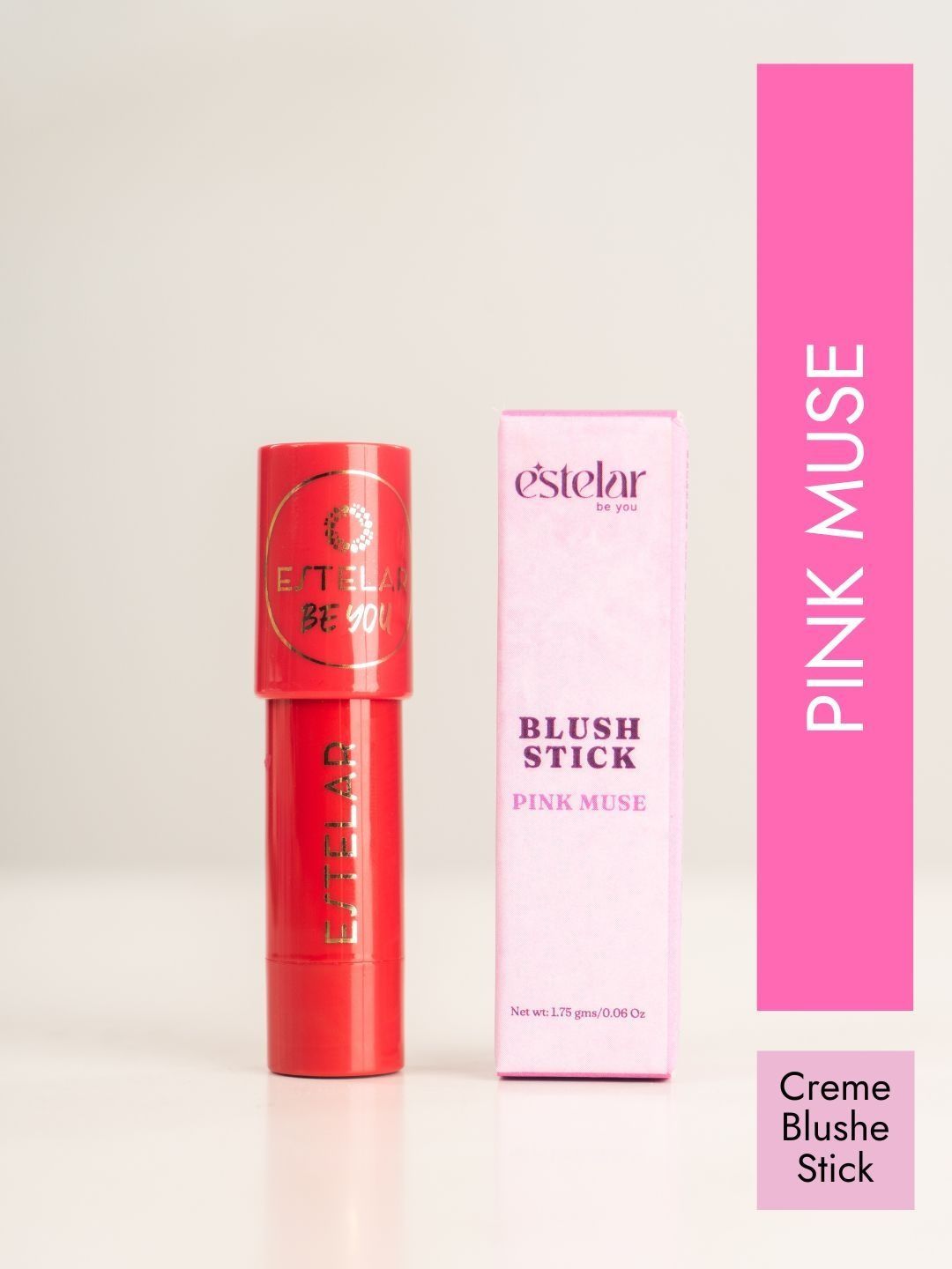 Estelar Blush Stick With Shea Butter & Almond Oil - 1.75 g - Pink Muse-picture-31