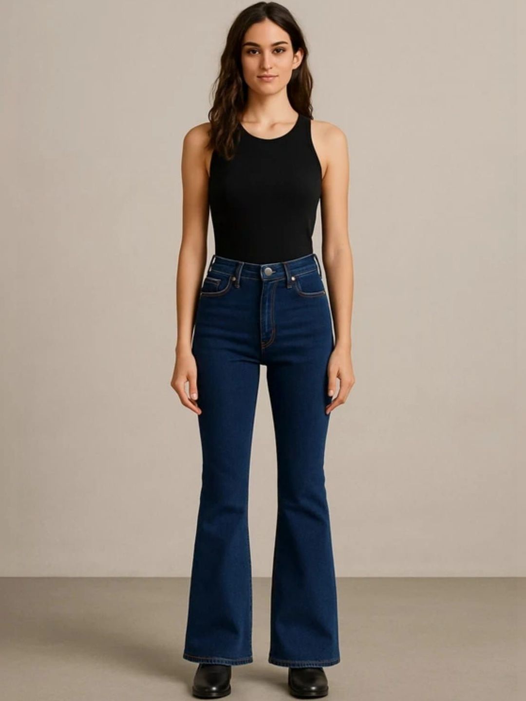 AngelFab Women Bootcut High-Rise Stretchable Jeans-picture-43