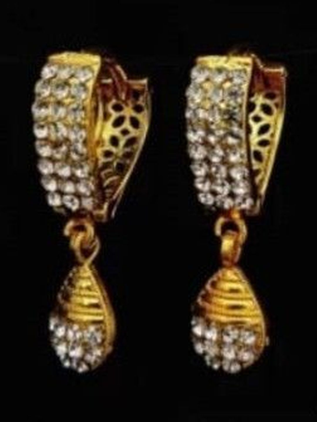 Checks & Squires Teardrop Shaped Drop Earrings-image-21