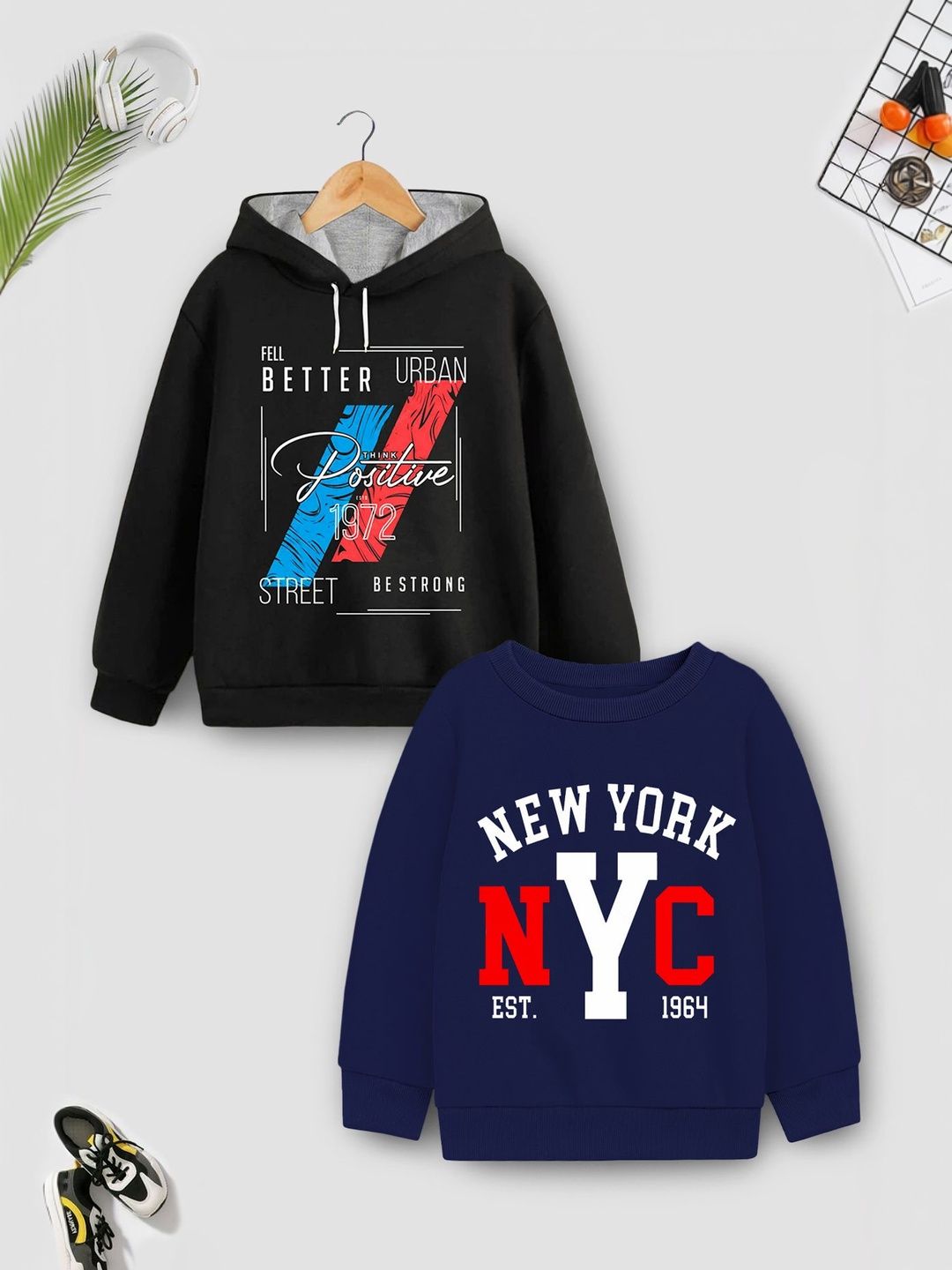 YK X Trampoline Boys Printed Hooded Sweatshirt-picture-45