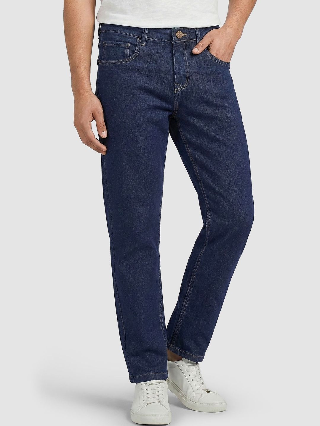 Beyoung Men Regular Fit Mid-Rise Light Fade Jeans-picture-20