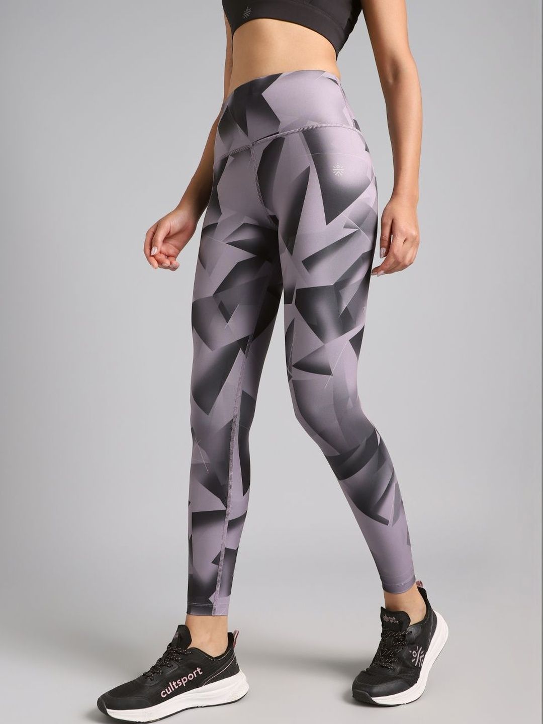 CULT Women's Black Feel the Beat Printed Tights-picture-17