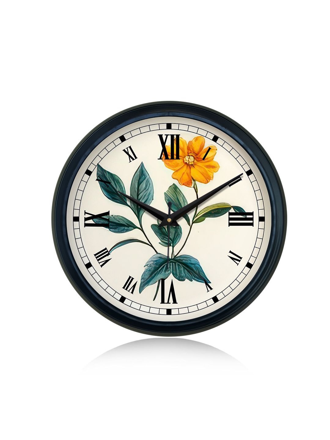 OLIVE TREE Black & Black Printed Contemporary Wall Clock-image-49