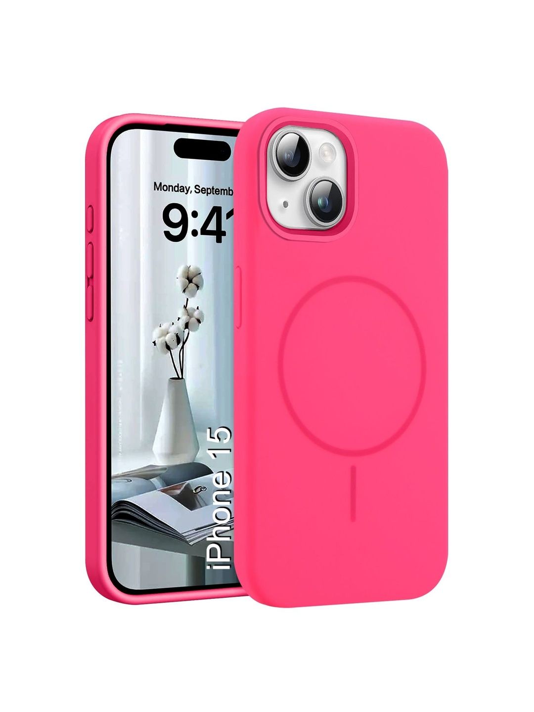 Luxury Kase Solid Printed iPhone 15 Back Case Mobile Accessories-picture-41