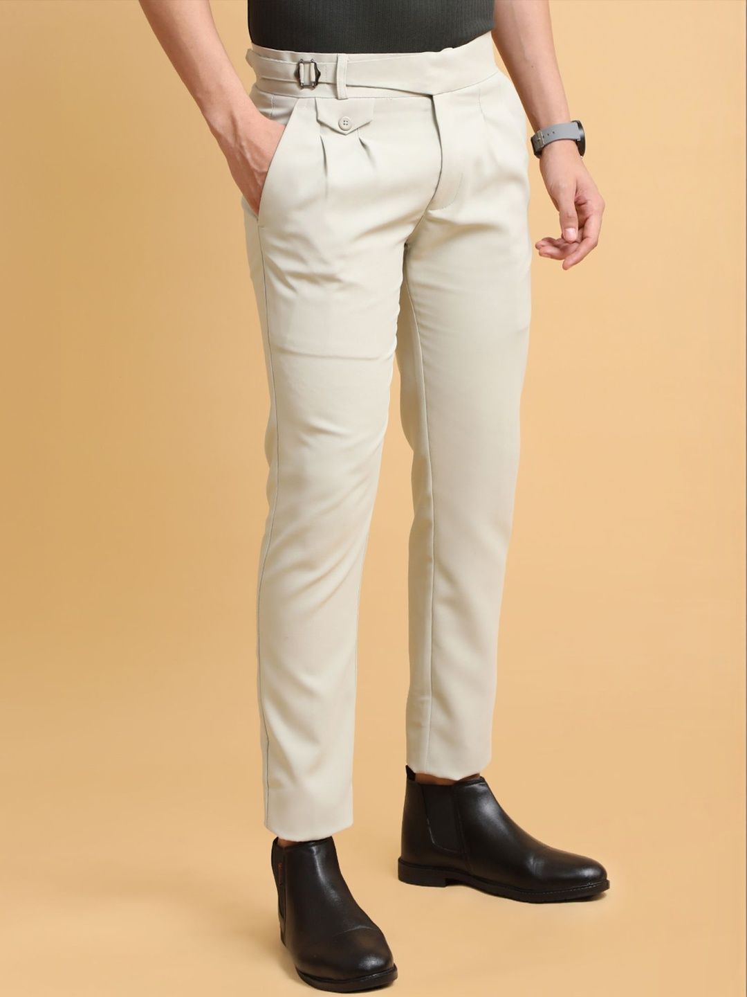 Maniac Men Slim Fit Pleated Trousers-picture-28