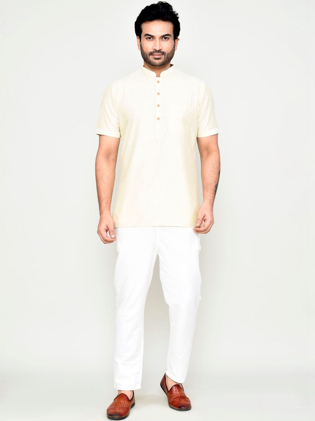 HERE&NOW Men Jacquard Kurta-picture-13