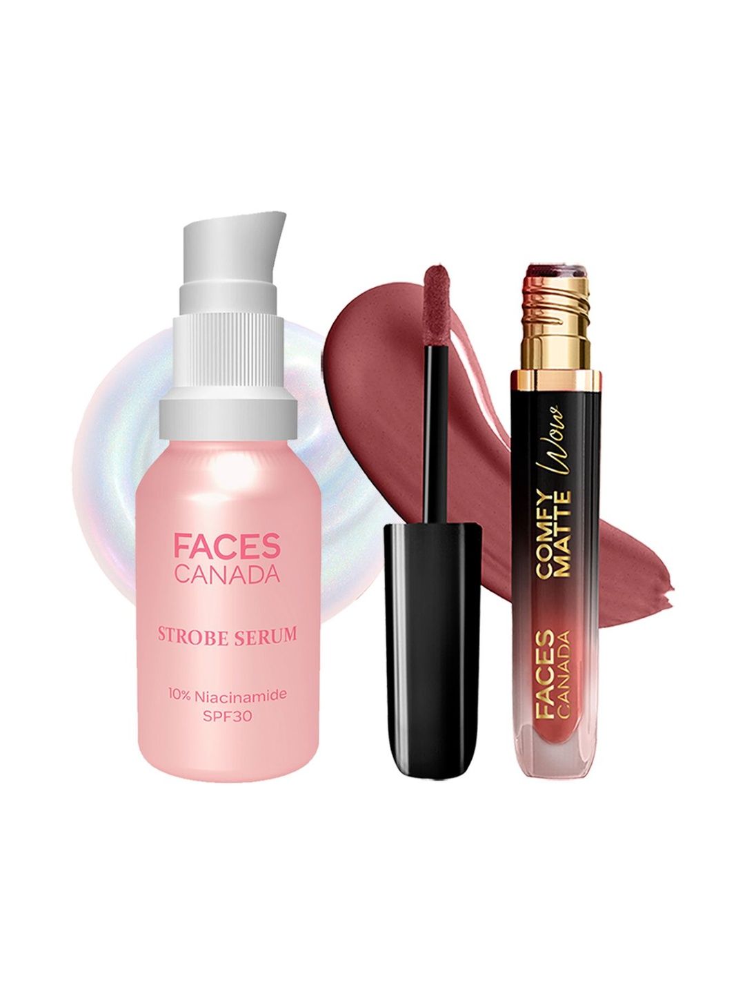 FACES CANADA Set Of 2 Comfy Lipstick - 3.8 ml - Choco Couture 01 & Strobe Serum - 15 ml-picture-25