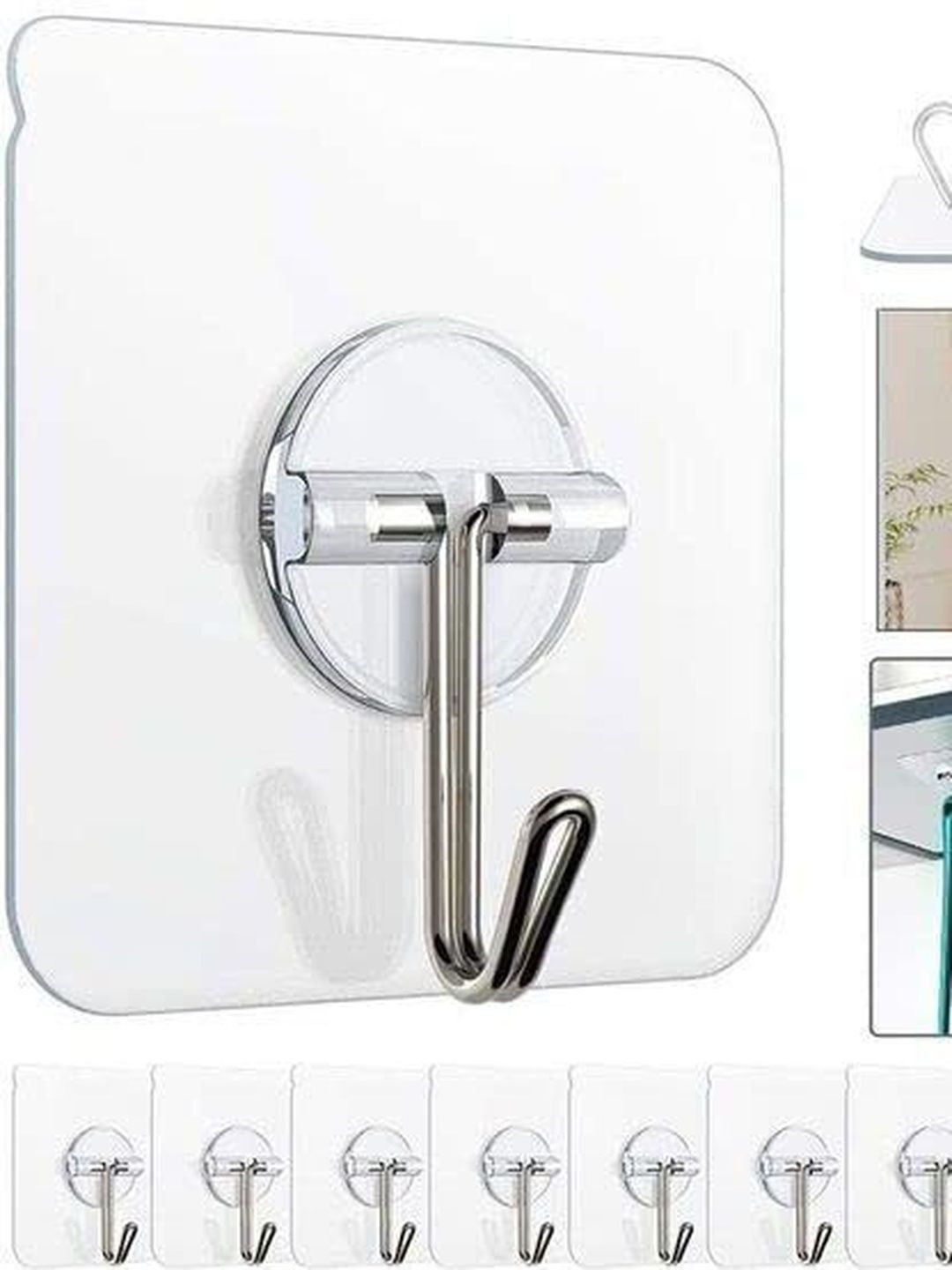 REDCARP 10-Pcs Transparent Rubber Hooks and Holders-image-4