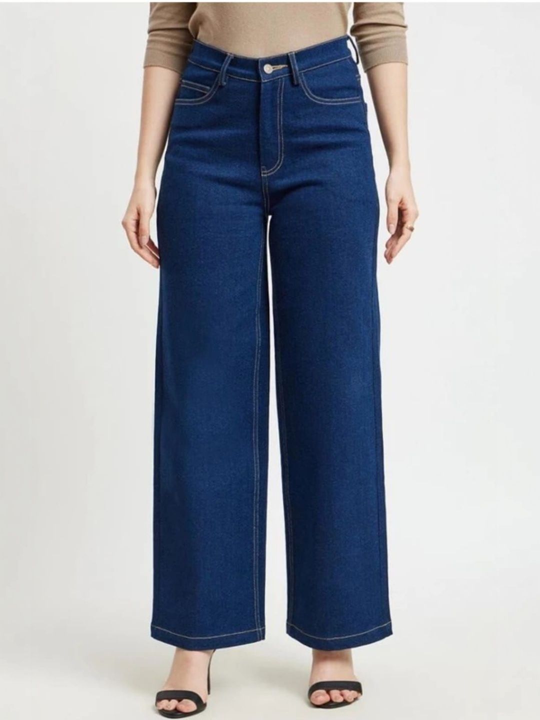 Moda Rapido Women Wide Leg High-Rise Stretchable Jeans-picture-35