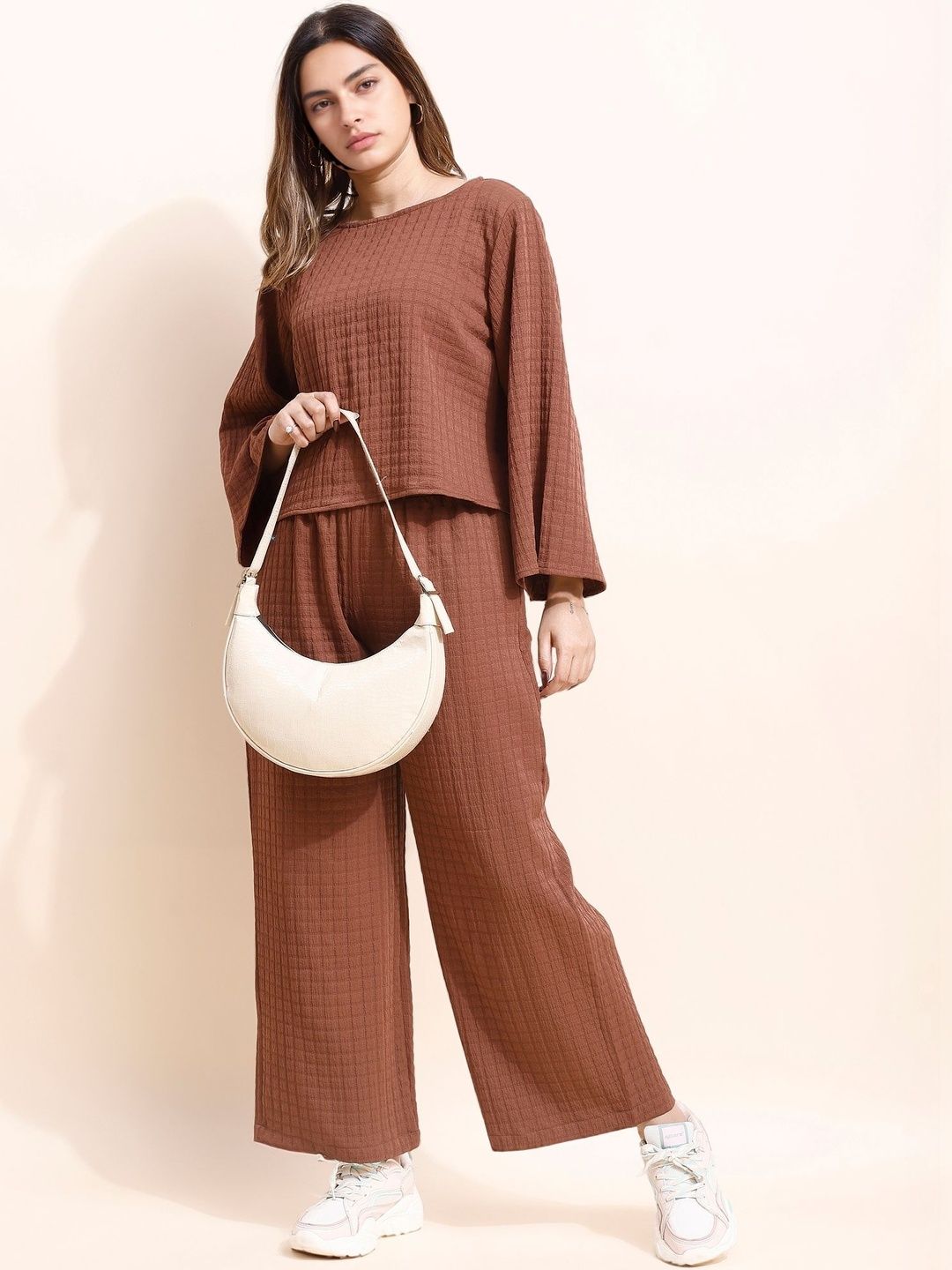 all about you Self Design Round Neck Tunic & Trousers Co-Ords-picture-12