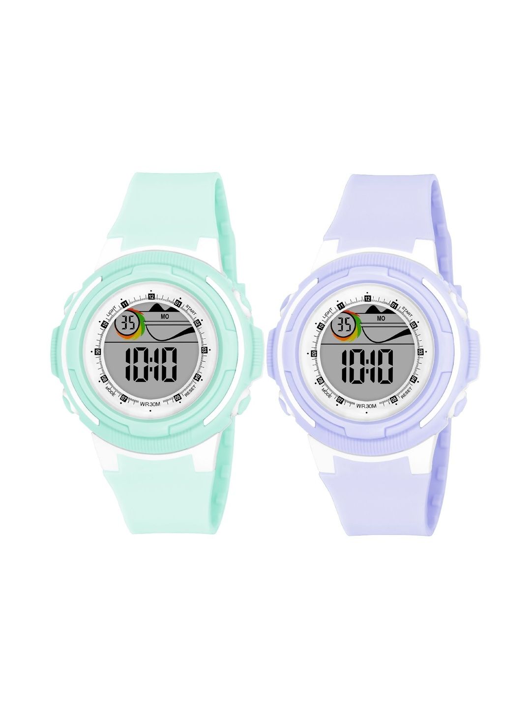 KIDSUN Unisex Kids Dial & Straps Digital Activity Tracking Watch 802_COMBO_GREEN_PURPLE-picture-23