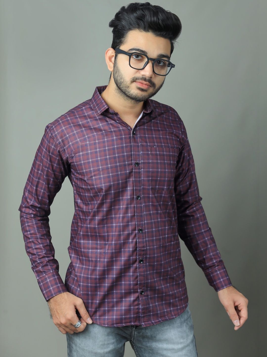 TARUNCOLLECTION Men Tartan Checks Checked Casual Shirt-picture-47