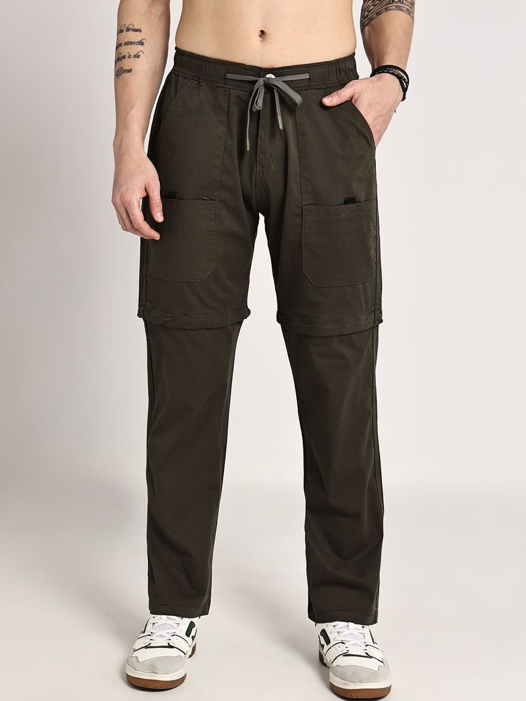 Hence Men Relaxed Convertible Cargos Trousers-picture-27