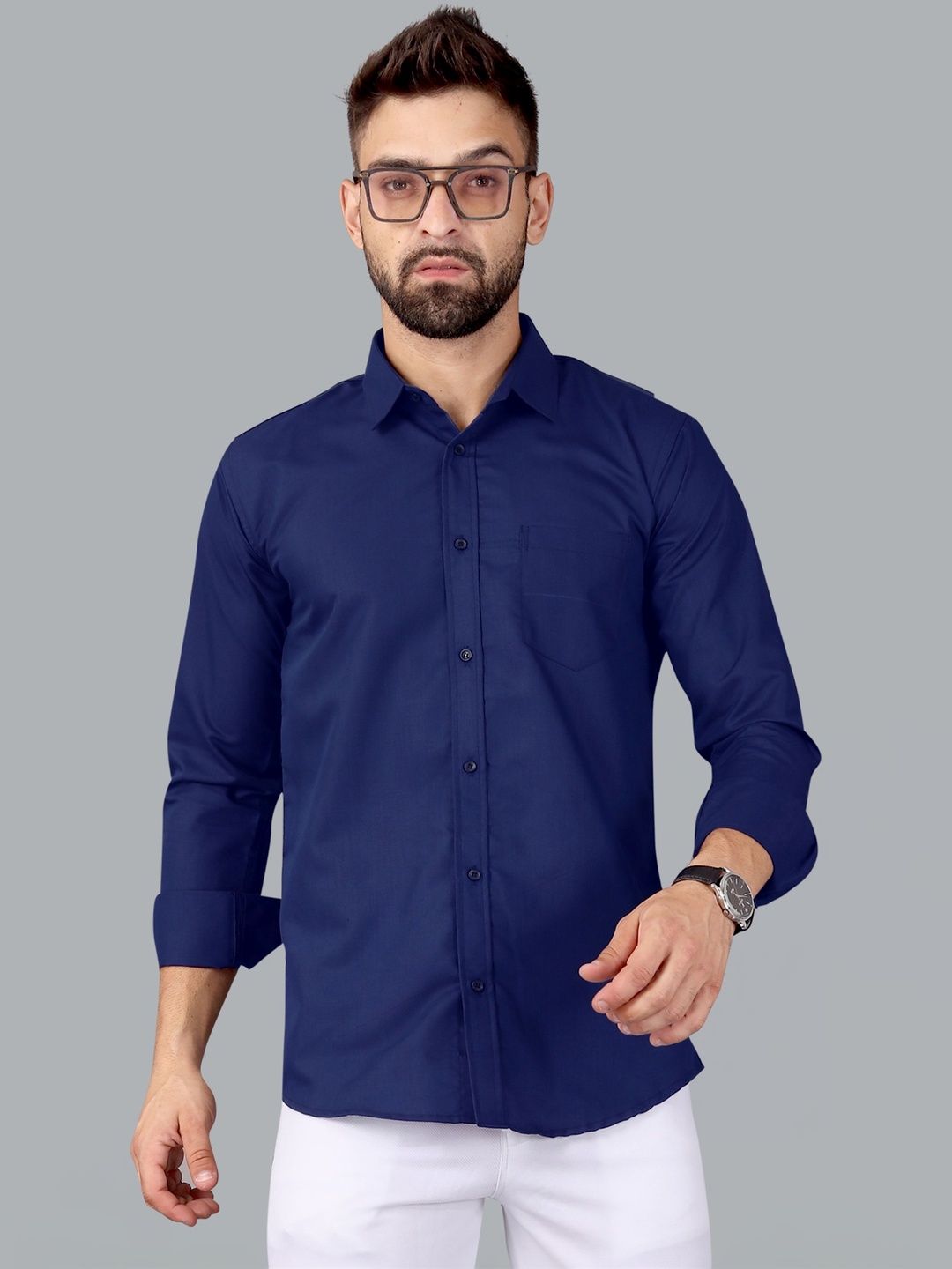 VINAYAK COTSYN KURTA PYJAMA Men Casual Shirt-picture-16