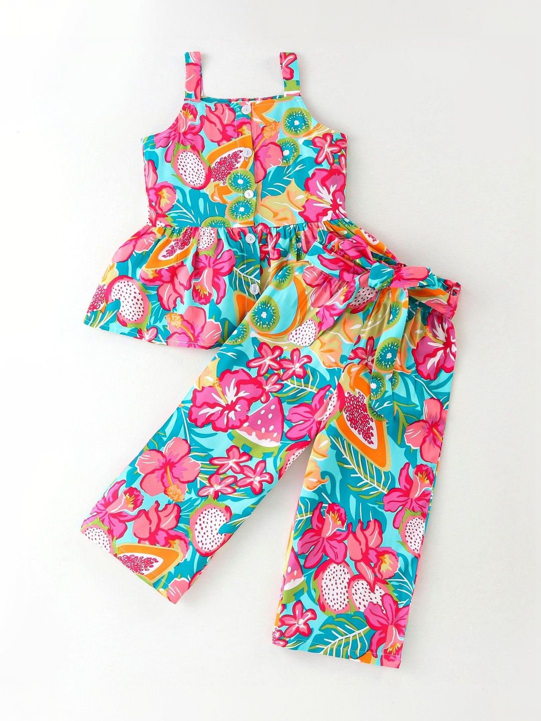 BAESD Girls Floral Printed Regular Top with Trousers-picture-46