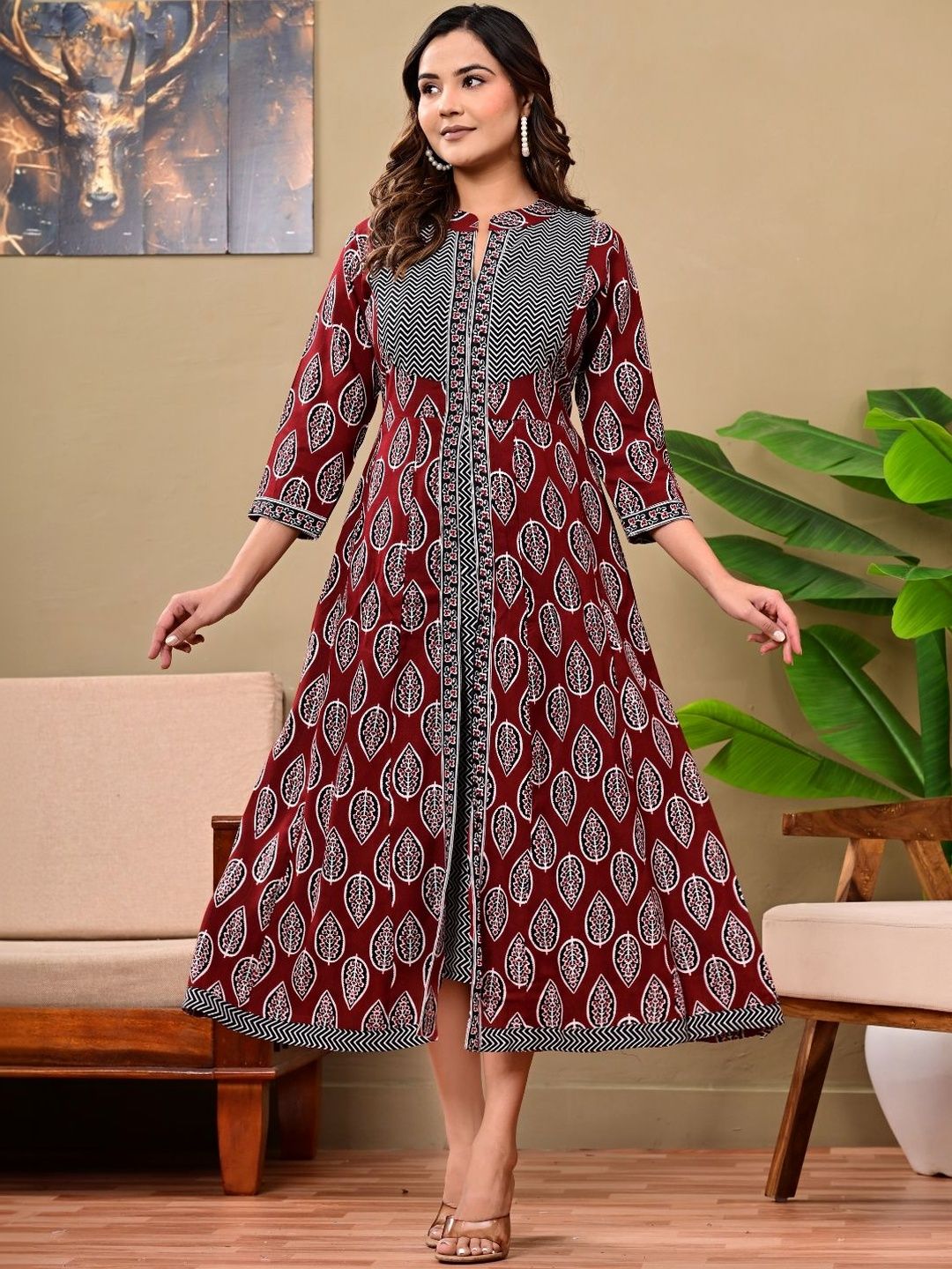 Vnyashri Ethnic Motifs Printed Kurti-picture-40