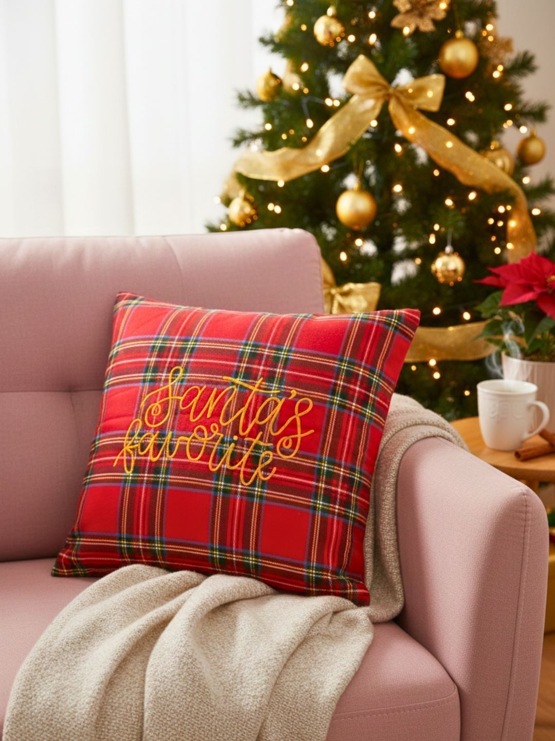 BandBox Red & Multicoloured Woollen Square Cushion Covers-picture-11